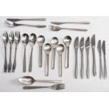 A collection of various airline cutlery: including Lufthansa, Canada Airways and British Airways.