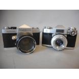 Yashica Pentamatic 35mm SLR camara, lens and accessories,