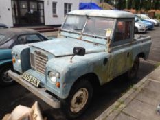 A 1971 Land Rover Series III short wheel base: registration 'GYD 841K' petrol, blue with truck cab,