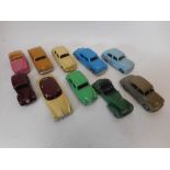 Dinky: No 40J Austin Somerset, No 172 Studebaker, No38d Alvis Sports Tourer,