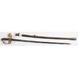 A Victorian 1822 pattern Light Infantry Officers sword by Pillin for Stevens of London: the