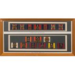 A framed collection of British Household Cavalry, Foot Guards,