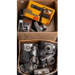 A quantity of various 35mm and other format cameras.