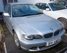 A 2003 BMW 318 Ci: registration SHZ 8469, petrol, silver with black leather interior,