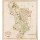 CARY, John - A New Map of Derbyshire : map with original hand colouring, 530 x 470 mm, foxing,
