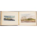 WATERCOLOURS : a folio and photo album (dated 1900-1903) come sketch book kept by Edith Mary