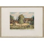 MARCEL JACQUES - House Of Rousseau : hand coloured aquatint signed in the plate,