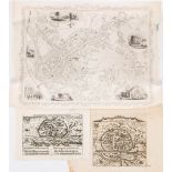 EXETER PLANS : Pieter van der An, Exonia. Excester, 130 x 115 mm, a scarce early 18th cent. plan.