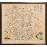 HOLE, William - Herefordshire : hand coloured map, size : 305 x 290 mm, light age-discolouration,