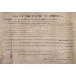 POLK, President James, K : Manuscript Pre-emption document U.S.A.