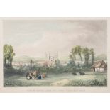 EXETER : " View of Exeter from the Lower Heavitree Road," hand coloured lithograph, by C. F.