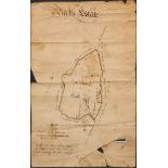 MANUSCRIPT ESTATE MAP : " Plan of an Estate lying in the Parish of Bledington in the County of