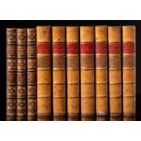 BINDINGS : Memoirs of the Life of Sir Walter Scott : 7 volume set, portrait, folding plates,