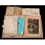 EPHEMERA : a folder inc. various items of ephemera inc. two early photographs.