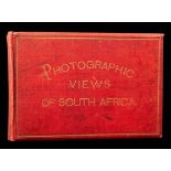 SOUTH AFRICA PHOTOGRAPHS: Photograph album, gilt blocked on the upper cover,
