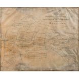 MANUSCRIPT ESTATE MAP : " Map of Broadfield Court Estate in the Parishes of Godeaham and Peacombe