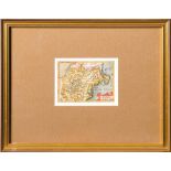 ORTELIUS, Abraham : Thirteen miniature maps with full hand colouring (probably early) 105 x 75 mm,