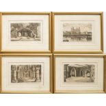 MANSELL, HUNT, CATTY & Co : Six Etchings - Tower of London and a print of Windsor Castle.