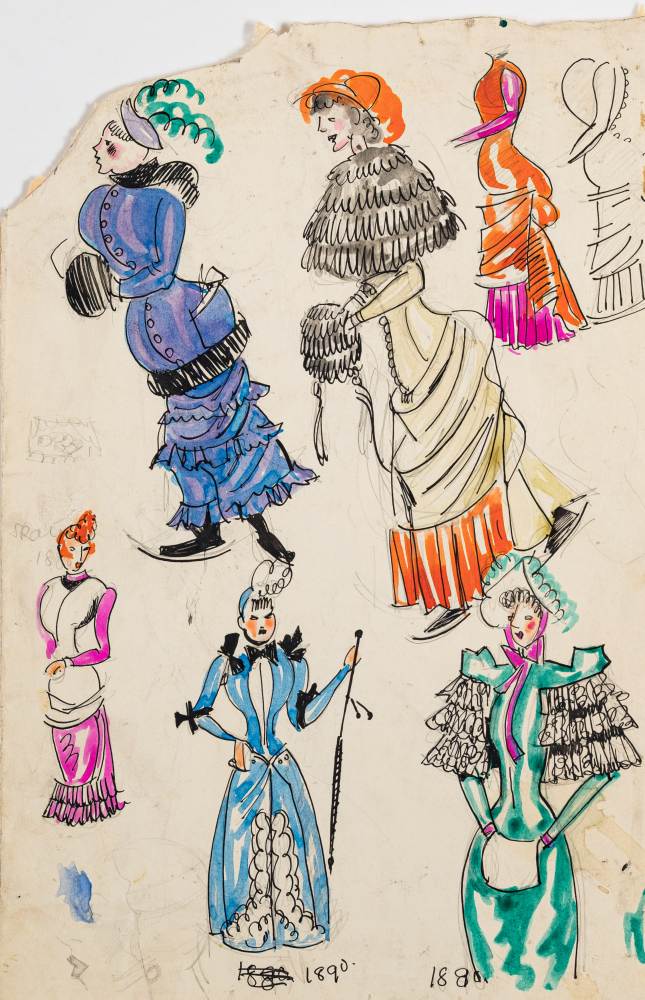 FASHION: original art work and designs, by Vera Truman, mid 20th century. - Image 3 of 3