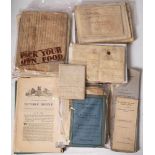 CORNWALL : a box of vellum documents, acts of Parliament,