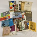 A box of assorted vintage booklets and pamphlets.