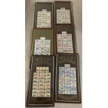 6 framed and glazed sets of vintage cigarette cards. All framed mounts are for Will's Cigarettes.