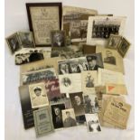 A collection of assorted military ephemera and photographs.