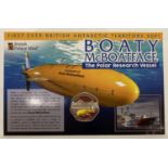 2018 Limited Edition carded and sealed Boaty McBoatface coloured 50p coin.