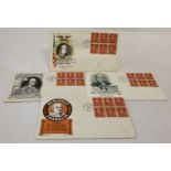 4 x Benjamin Franklin American fist day covers from 1955. Varying designs.