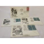 3 x American 1960 first day covers "Palace of the Governors" post marks for Santa Fe, June 17th.