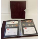 A set of 12 Royal Mail Millennium 4 stamp Presentation packs, for each month of the year.