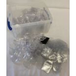 A box of 170+ circular hard plastic protection cases for collectors coins.