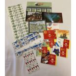 A collection of British stamp books, collectors stamps, blocks, panes and part sheet.