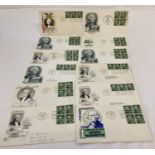 A collection of 12 American first day covers depicting George Washington, all dating from 1954.