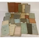 A box of assorted vintage booklets and papers relating to geology.