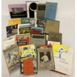 A box of assorted vintage booklets, leaflets and pamphlets.