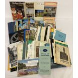 A box of assorted vintage travel and tourist leaflets and booklets.