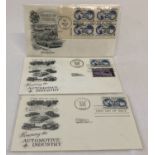 3 x 1960 American first day covers from the "Wheels Of Freedom" series.
