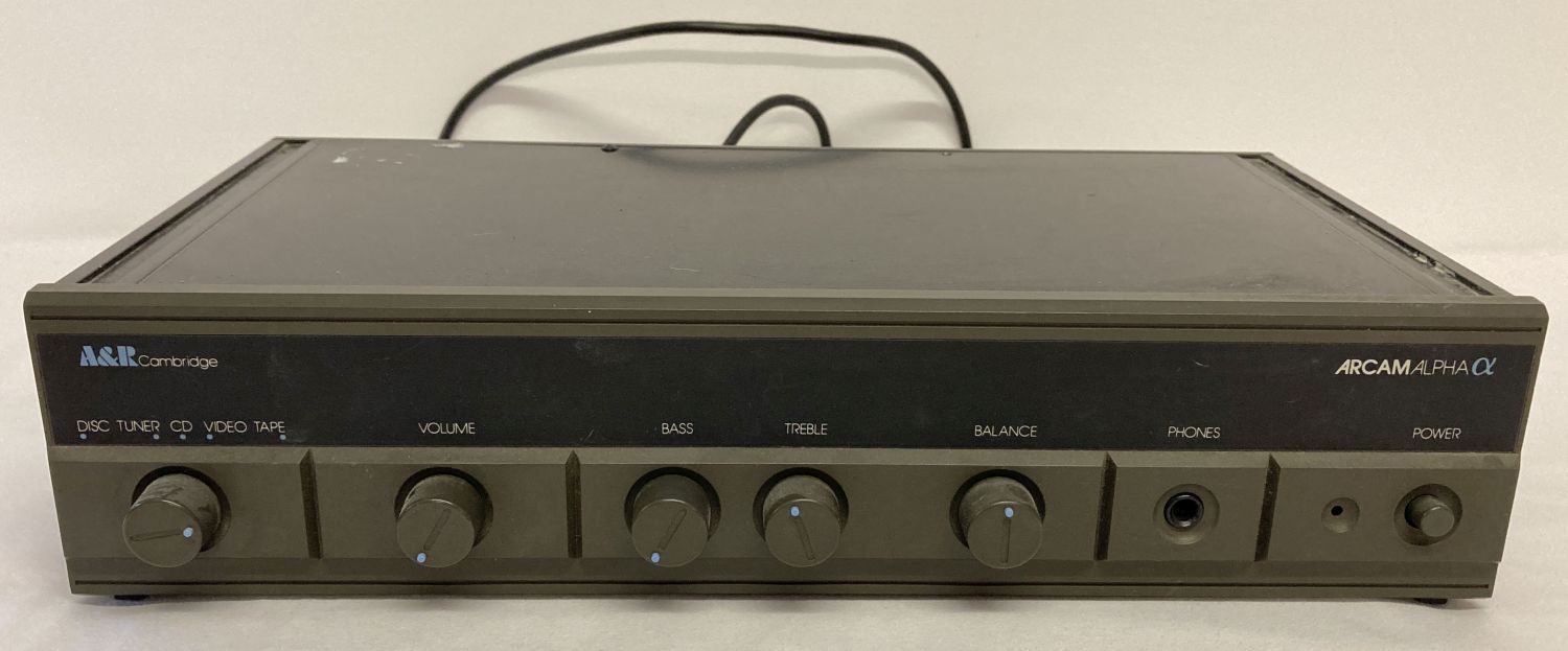 A vintage A & R Cambridge Arcan Alpha X amplifier.