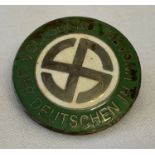 A WWII style Hungarian Nazi pin back lapel badge.