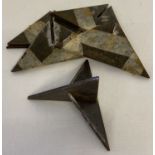 5 WWII style blacksmith made French Resistance 2 part caltrops.