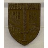 A German WWII style West Wall pin back badge.
