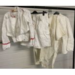 4 items of white military/service uniform to include a Highland Regiment dress jacket size 6.