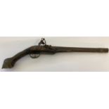 A late 17th Century Spanish flintlock pistol with Spanish Armourers mark on the barrel.