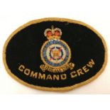 A British Queen's Crown - post 1953, Bomber Command crew badge.