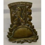 A WWII Czech army in England brass pin back badge.