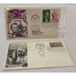 2 x American first day covers. Depicting Lincoln and 100th Anniversary of Lincoln-Douglas Debates.