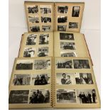 3 vintage photograph albums containing a quantity of Japanese black and white photographs.