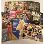 13 assorted vintage and modern adult erotic magazines and supplements.