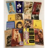 A collection of 16 assorted adult erotic paperback fiction novels.